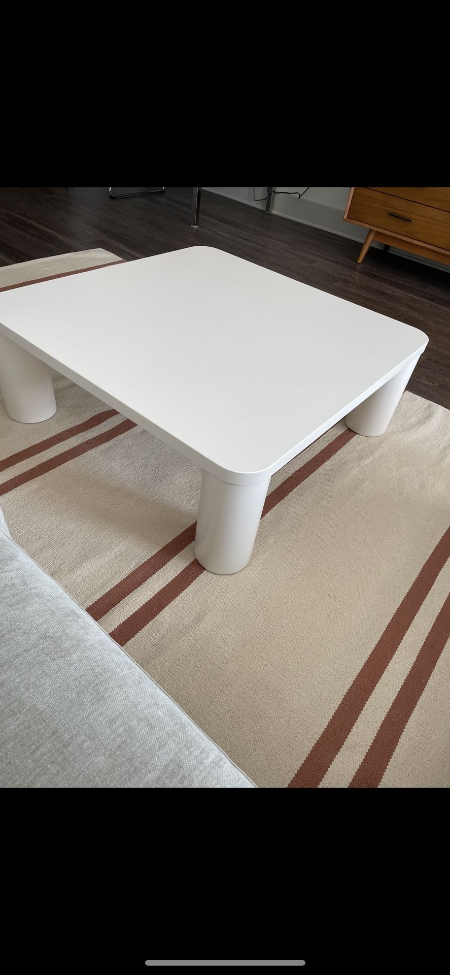 West Elm : Hazel White Lacquer 36" Square Coffee Table