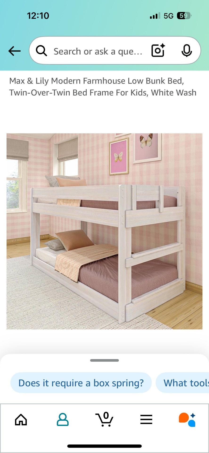 Max And Lily Low Farm House Bunk Bed