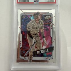 2024 Topps Chrome Cosmic Jackson Merrill Psa 10 Padres 