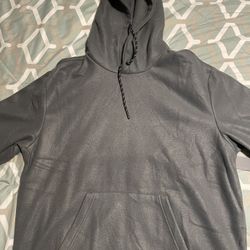 LAZER Mens Polar Fleece Pullover Hoodie Gray Large