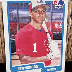 1990 Fleer Dave Martinez Baseball Error Card