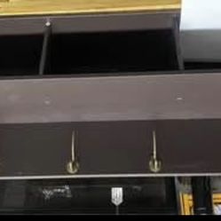 New Wall Mounted Entryway Coat Rack with Storage Shelf, 4 Dual Hooks, Wooden Storage Shelf