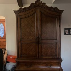 Large Wood Armoire 