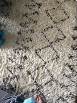 Safavieh Casablanca Shag Rug – 6' x 9' Wool Moroccan Style – Ivory/Natural