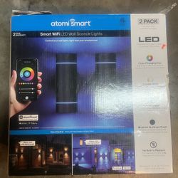 Atomi Smart WiFi LED Wall Sconce Lights (2 Pack)
