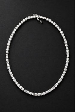 Diamond-Style Tennis Necklace