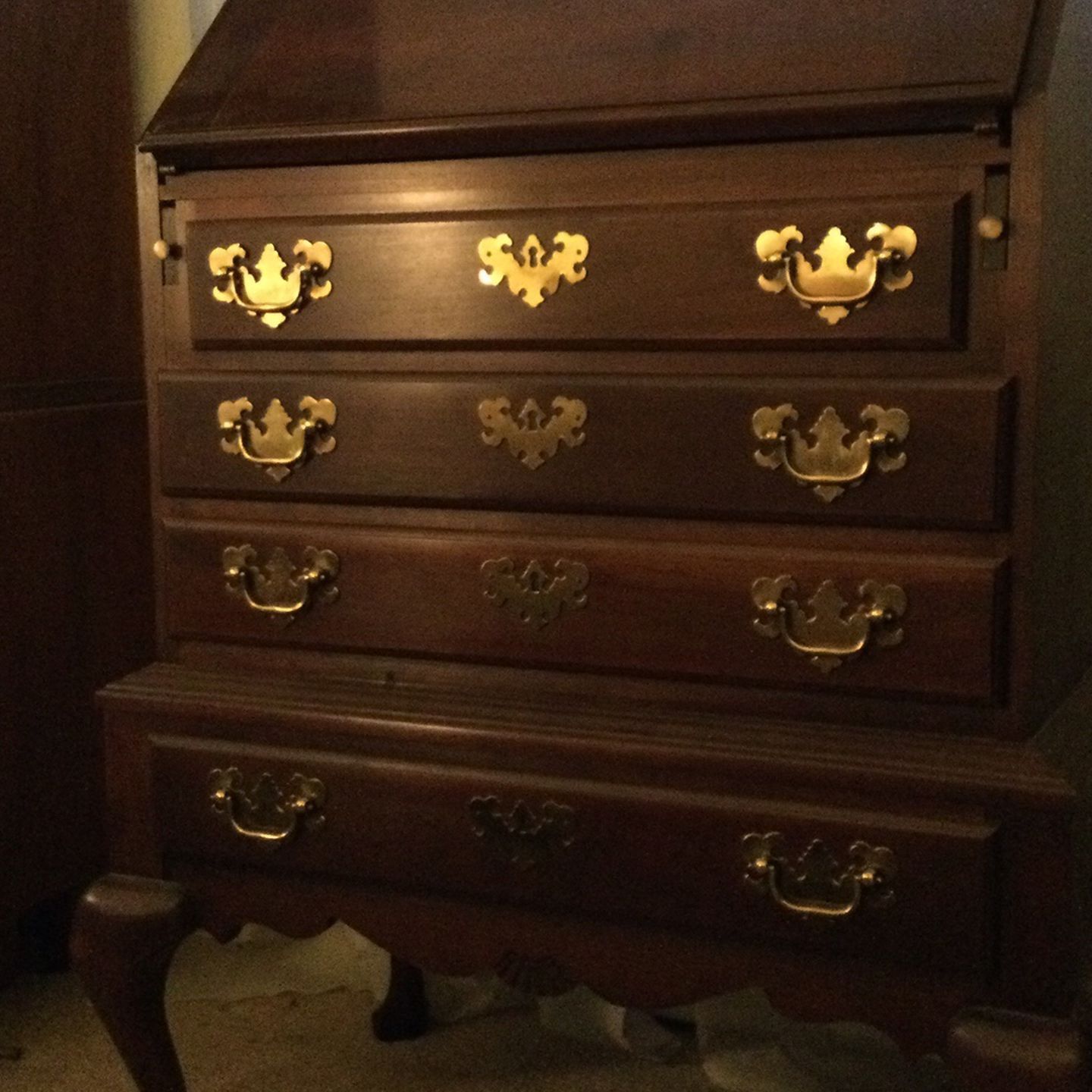 Ladies Drop-Leaf Secretary Desk. Solid wood, made in America.  Local delivery only.