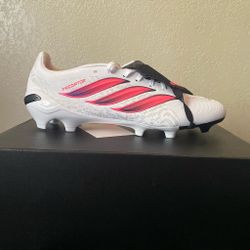 Adidas Predators League FT FG Soccer Cleats White with Pink and Black Size 10.5