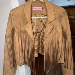 Rare Cowgirl Crop top Fringe Jacket Polka Dot And Moonbeams.