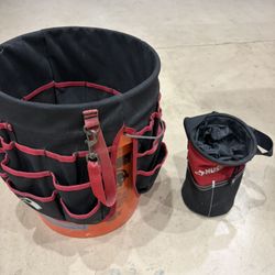 Husky Tool Bucket And Extra Bag