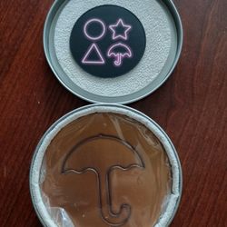  2 oz Silver Dalgona Honeycomb Umbrella Squid Game

