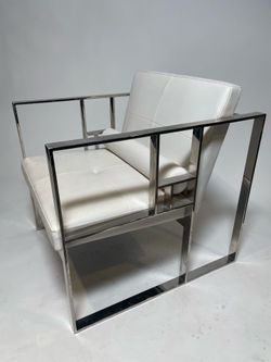 Modern white leather chair
