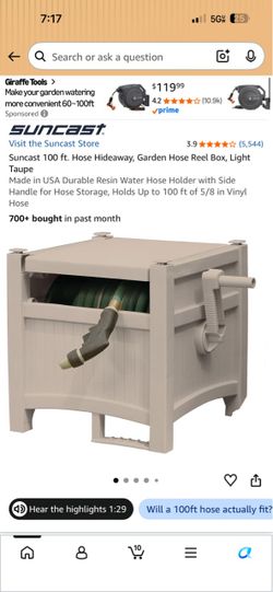 Suncast 100 ft. Garden Hose Reel Box