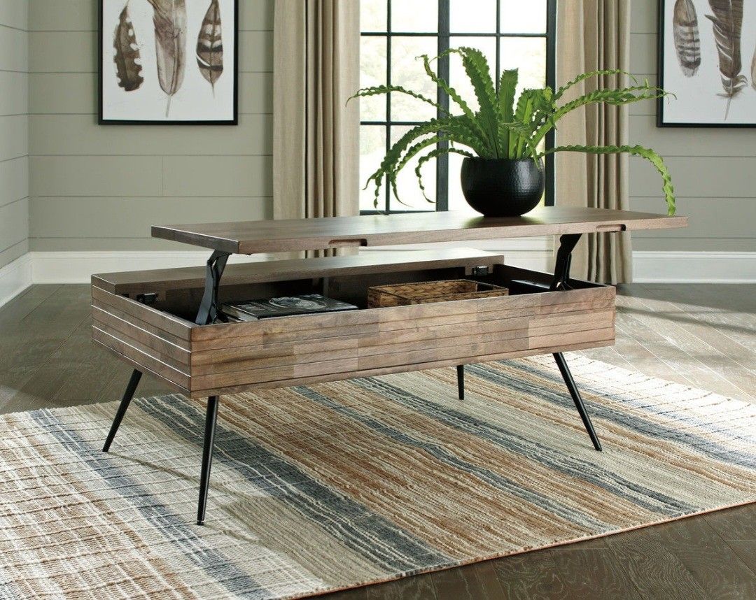 Karmont Coffee Table with Lift Top & Two Square End Tables