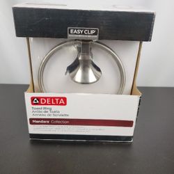 Mandara Towel Ring in Brushed Nickel by Delta
