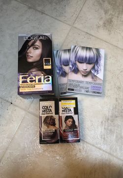 Assorted temporary hair color & one permanent