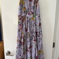 Lilac Flowered Anthropologie Dress