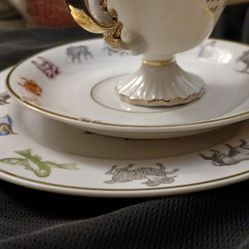 White Bone ♌️ Leo Matching Teacup Set. Plus Lids