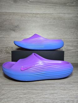 Nike Slides ReactX Rejuven8  Bright Violet Sapphire Womens Size 7 / Mens 6 NEW
