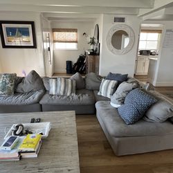 Gray sectional couch