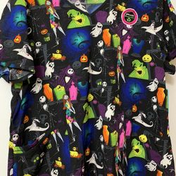 Nightmare Before Christmas Scrubs Shirt