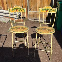 Matching Outdoor Mosaic Barstools