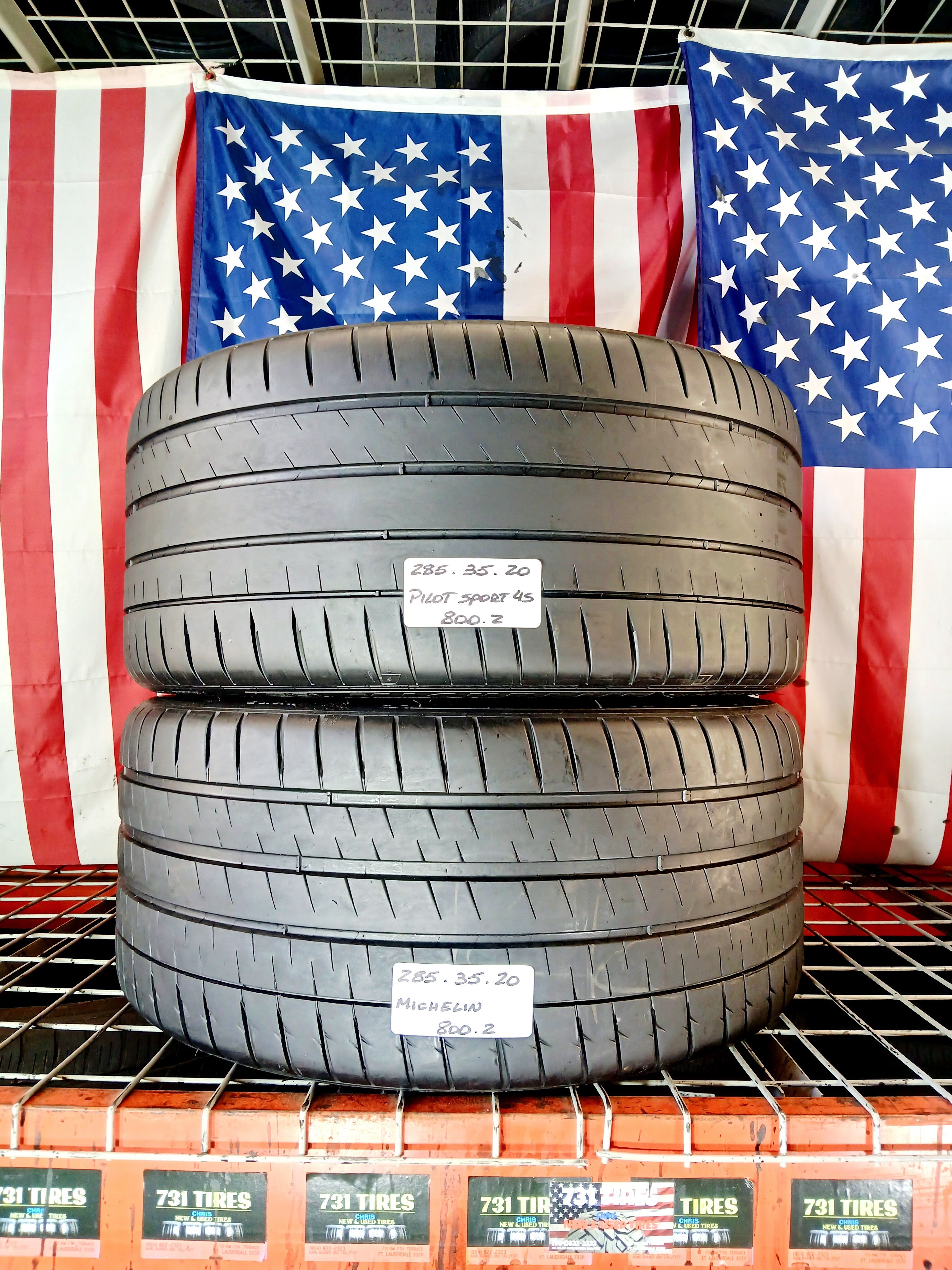 285/35ZR20 MICHELIN PILOT SPORT 4S 285/35R20 OEM FACTORY REPLACEMENT TAKE-OFF USED TIRES TRUCK SUV SPORT CAR SEDAN JEEP 285 35 20
