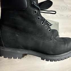  Timberland Premium Classic Suede 6-Inch "Black" Men's Waterproof Boot