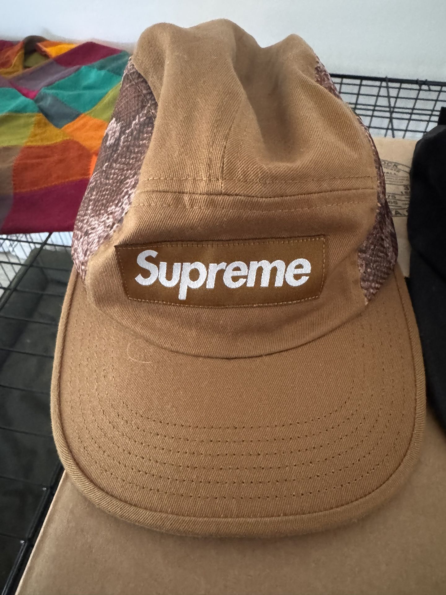 Supreme Snakeskin Camp Cap
