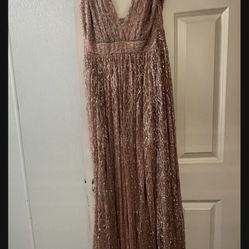 Rose Gold Prom Dress