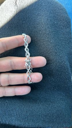 $399 OBO 925 Silver Bracelet With Black And White Diamonds. Price Is Negotiable!