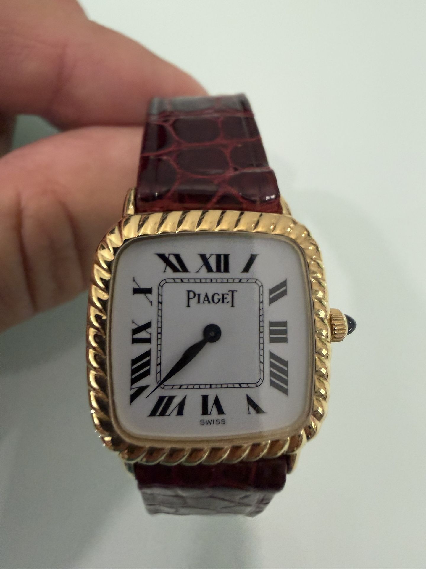 Piaget Classique 23MM White Dial Leather Strap (9907)