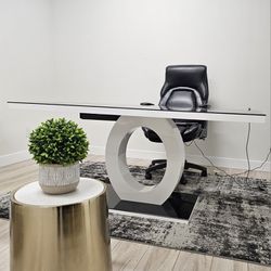 Modern Table / Desk Black & White Brand NEW in BOX