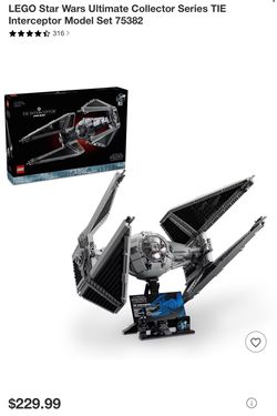 LEGO Star Wars Ultimate Collector Series TIE Interceptor Model Set 75382