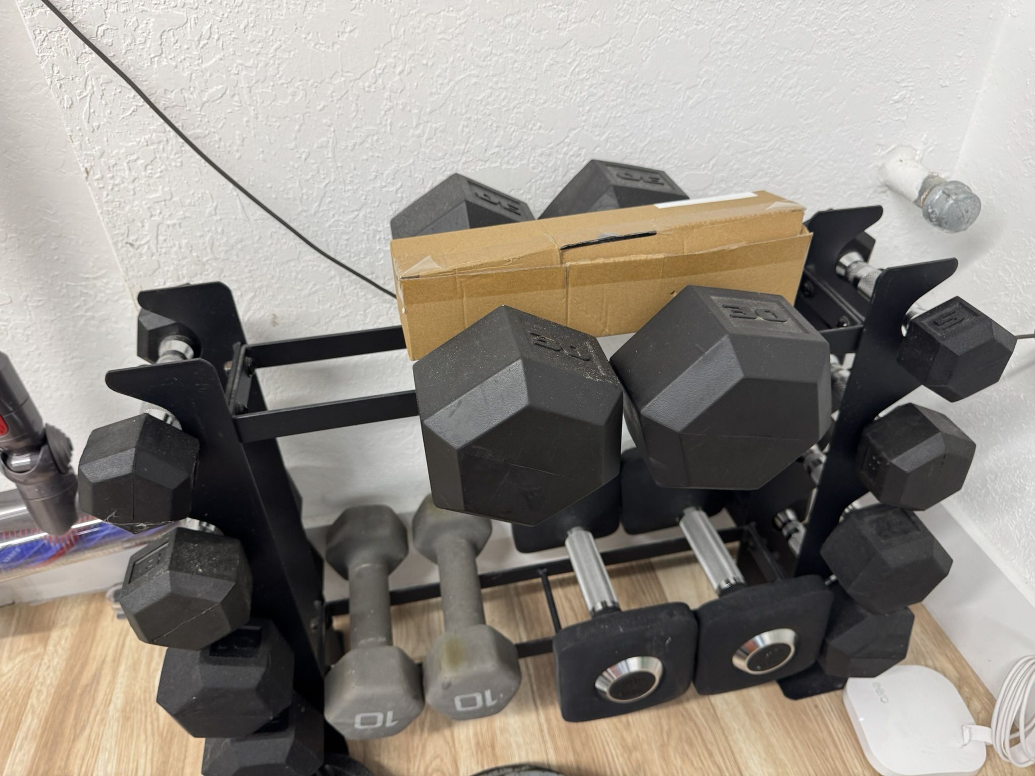 Rubber Dumbbell Set – 170 lbs Total – Great Condition