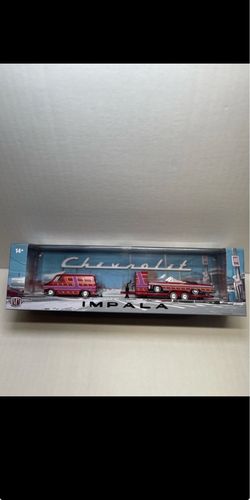 M2 Machines Hauler 1971 Chevrolet G10 Van & 1964 Chevrolet Impala SS 409 R97 New