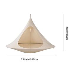 Indoor/Outdoor 39x40 in Hanging Hammock Chair - Waterproof Oxford Fabric Swing Sofa with S