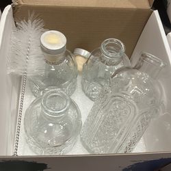 12 decorative glass bottles/small Glass Vase