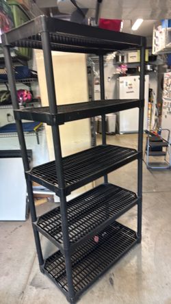 6 foot 4 tier plastic storage shelve