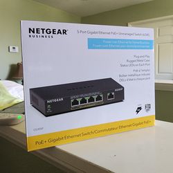 Netgear 5 Port Unmanaged Poe Switch Gigabit