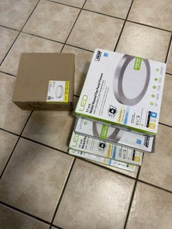 LED 11 inch Nickel Round Flat Panel