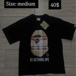 Burberry Bape T Shirt Comes With The Bag
