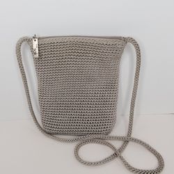 The Sak Crochet Crossbody Purse Taupe/Tan Crossbody Shoulder Bag