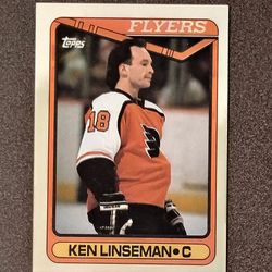 1990 Topps Ken Linseman The Rat Philadelphia Flyers #345 Hockey Card Vintage Collectible NHL