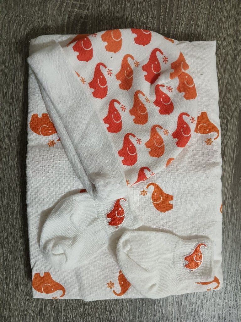 Orange Elephant Baby Set (From Hospital)