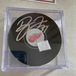 Dylan Larkin Autographed Puck