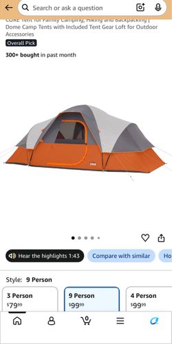 CORE 9 Person Dome Camping Tent