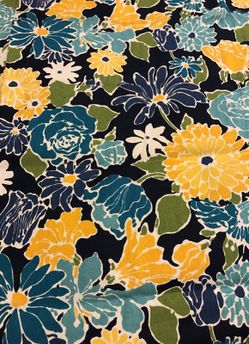 Blue and yellow fabric