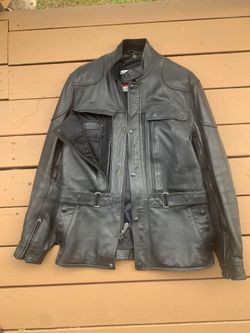 motorcycle Leather Touring Coat