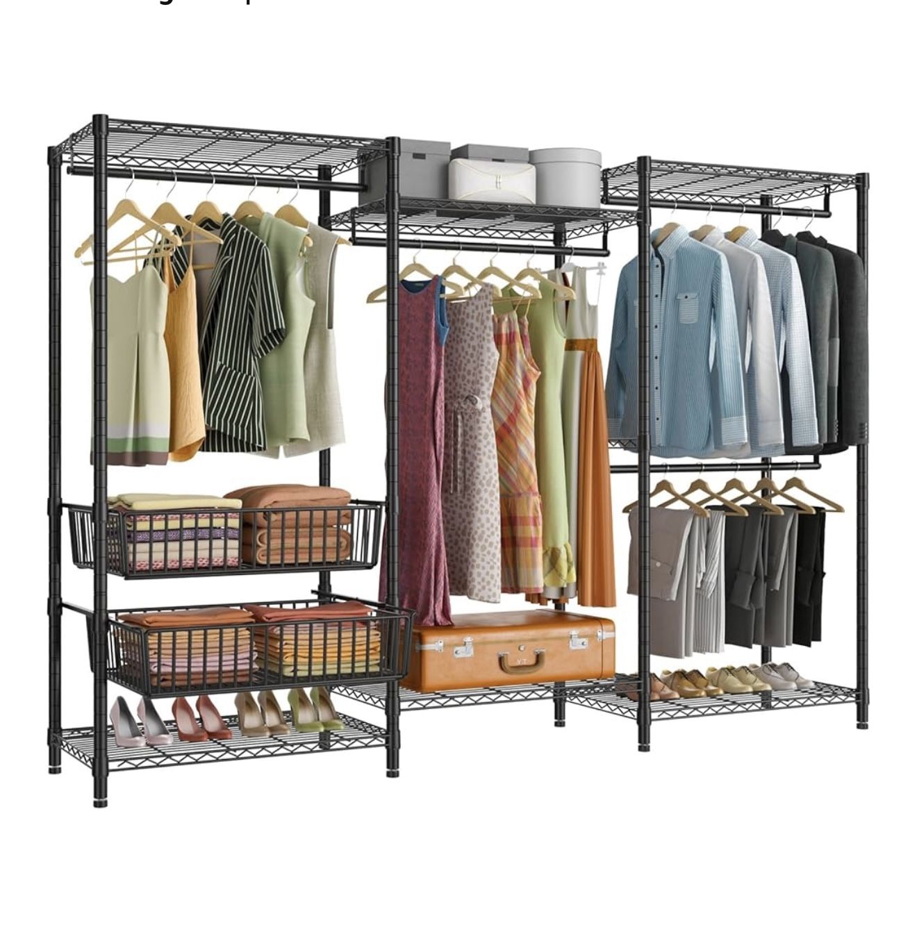 Closet Organizer Rack With Basket Drawers